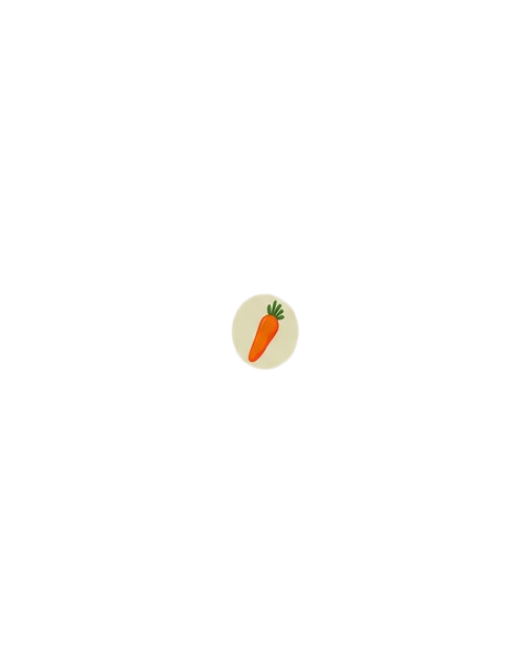 A black background with a small carrot illustration and a yellow stripe on the right side.