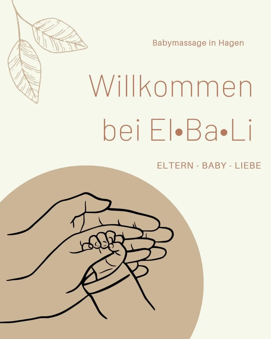 💛 Willkommen bei El&bull;Ba&bull;Li 💛
Ich freue mich riesig, dass du hier bist! 

In meinen Babymassagekursen in Hagen dreht sich alles um Geborgenheit, N&auml;he und sanfte Ber&uuml;hrung.
Mit liebevollen Handgriffen lernen Eltern, wie sie ihrem B