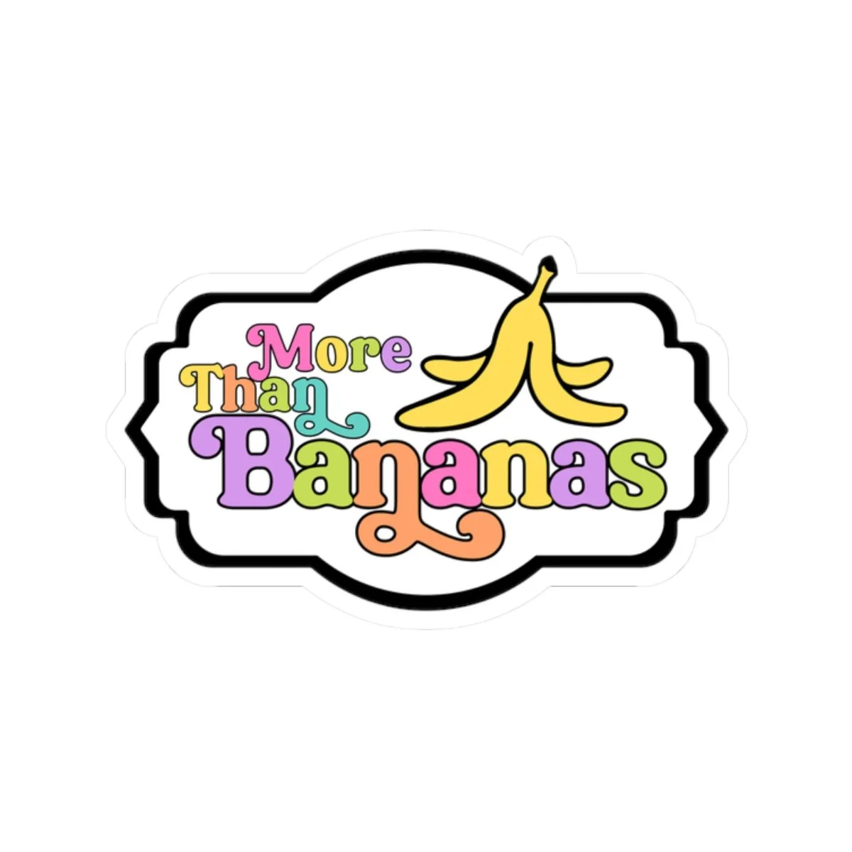 More Than Bananas Logo Kiss-Cut Sticker