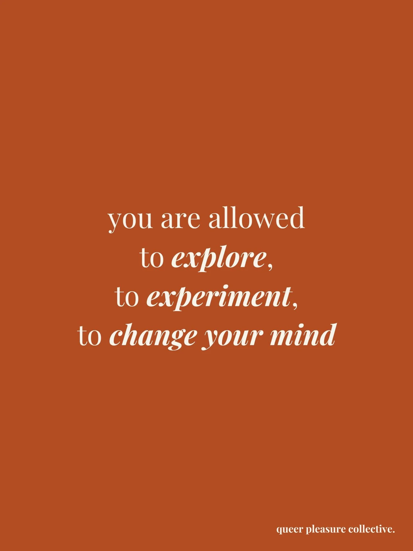 be brave! be expansive!

&mdash;

Ready to work together? 💌

If you&rsquo;re interested in exploring pleasure, identity, or connection in a radically-inclusive space, I&rsquo;d love to hear from you. You can email hello@queerpleasurecollective.com.a