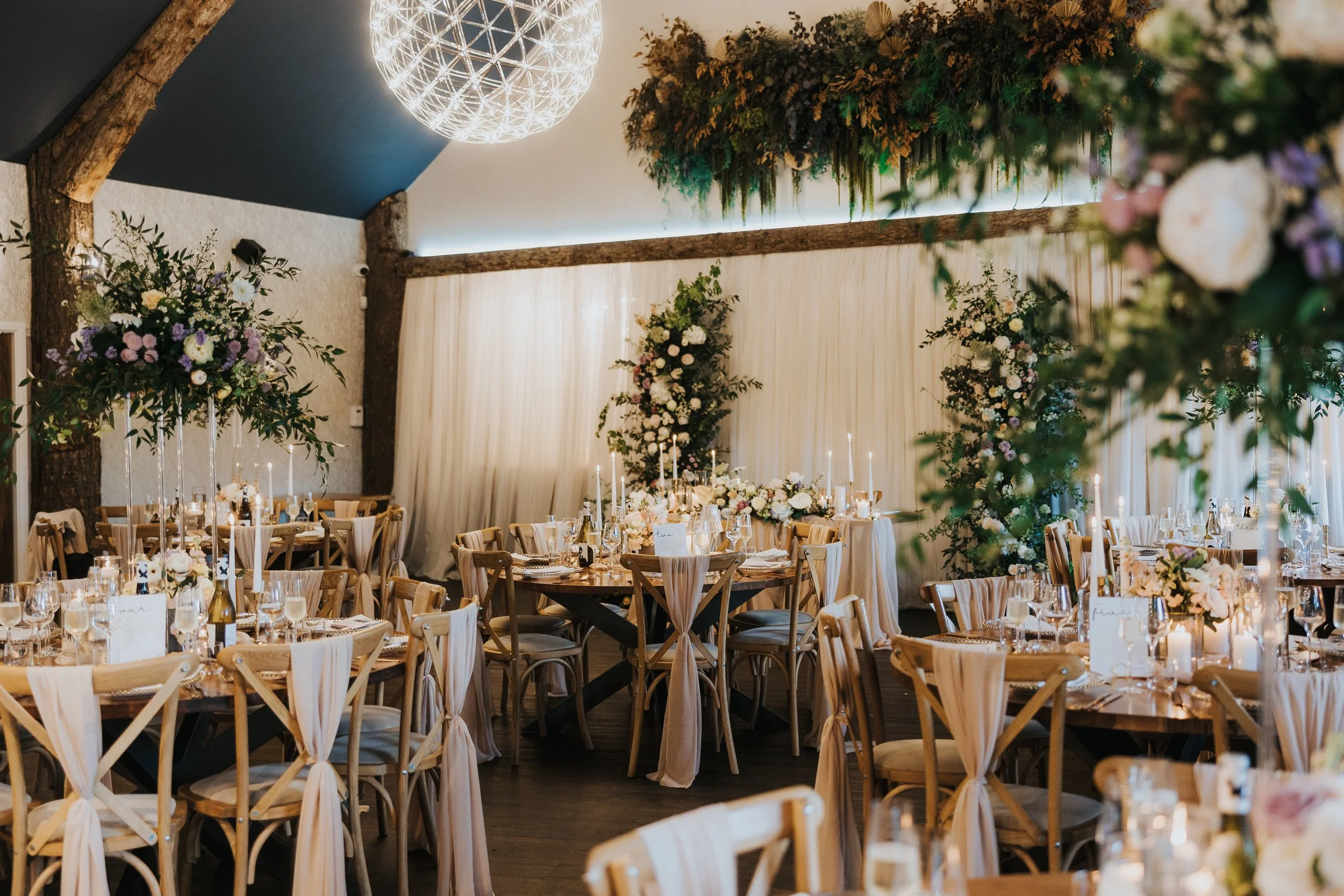 Elegant Champagne Wedding Styling at Oaklands at The Grand Lodge | Emma &amp; Asher’s Yorkshire Wedding