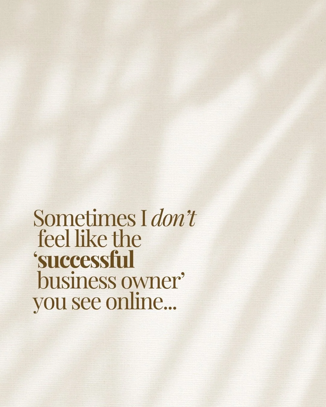 From the outside, it probably looks like I&rsquo;ve got it all figured out&hellip; but being inside your own business feels very different 🤍

I still compare myself to others.
I still wish I was better at my job.
I still get nervous about working on