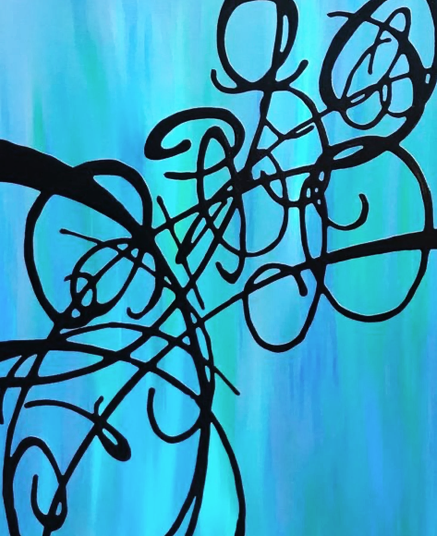 Blues 48 x 60 Acrylic + Medium