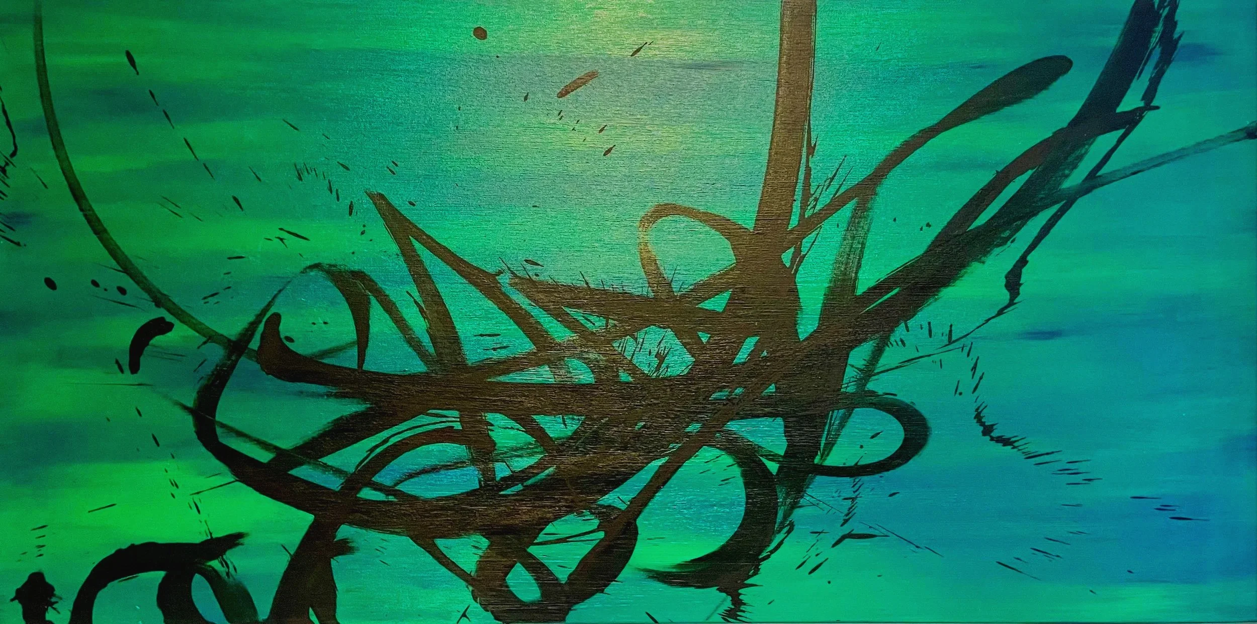 Untitled 24 x 48 Acrylic + Medium