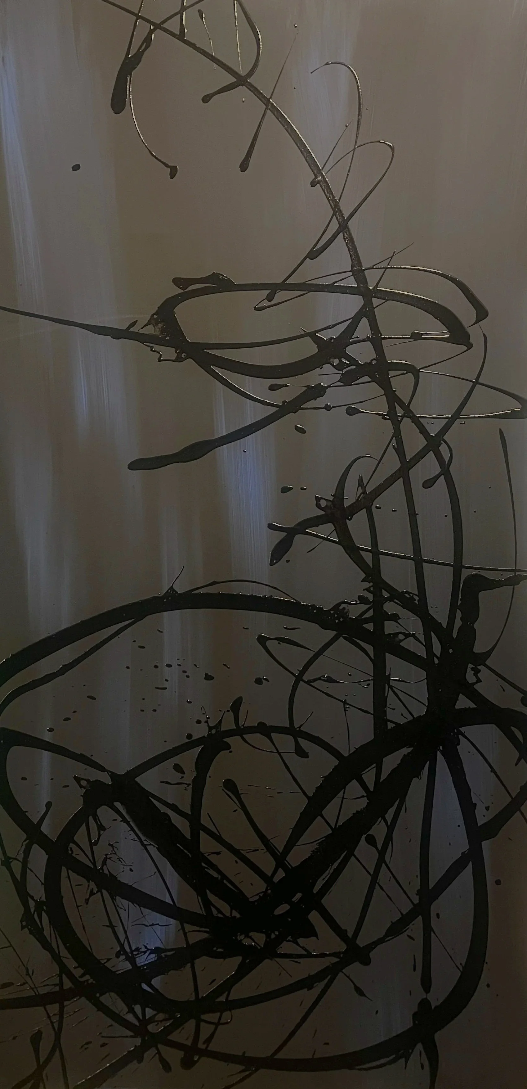 Noir 1 24 x 48 Acrylic + Medium 