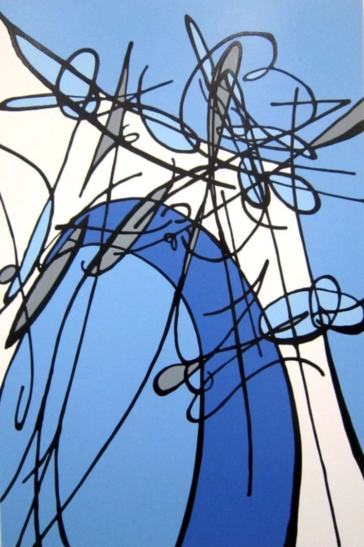 Bridge View 48 x 60 Enamel on Canvas