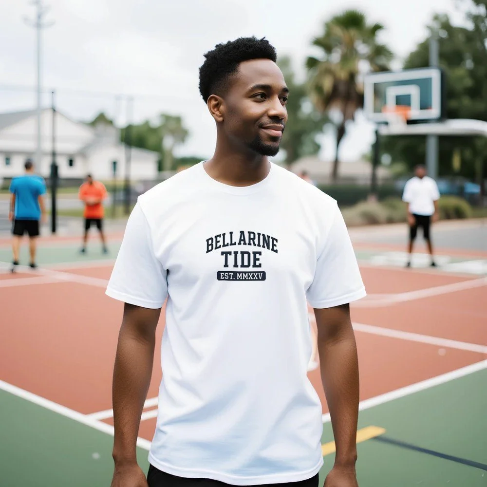 Bellarine Tide College Style T-Shirt - Unisex Soft Cotton Tee