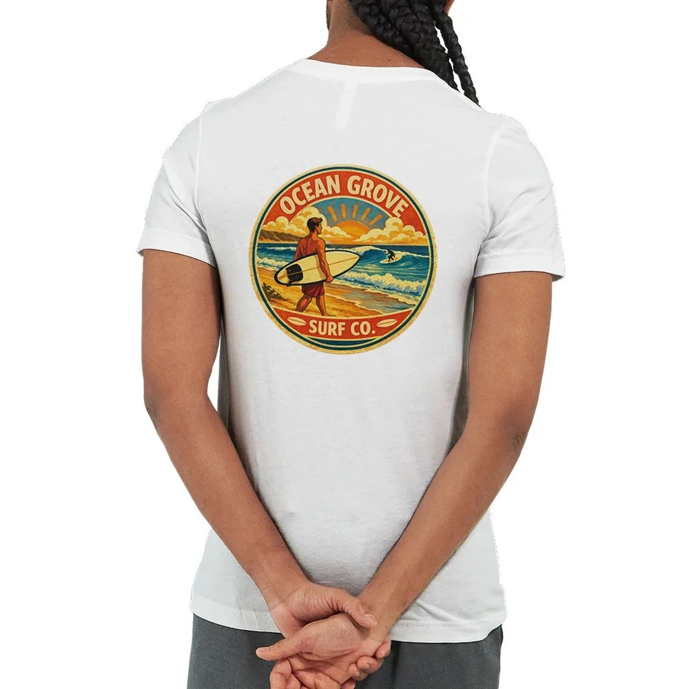 Ocean Grove Surf Co. Unisex Graphic Tee - Soft Cotton Beach Shirt