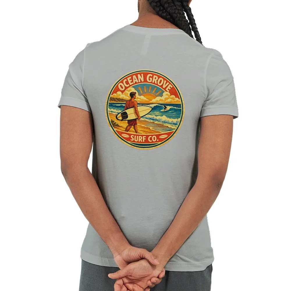 Ocean Grove Surf Co. Unisex Graphic Tee - Soft Cotton Beach Shirt
