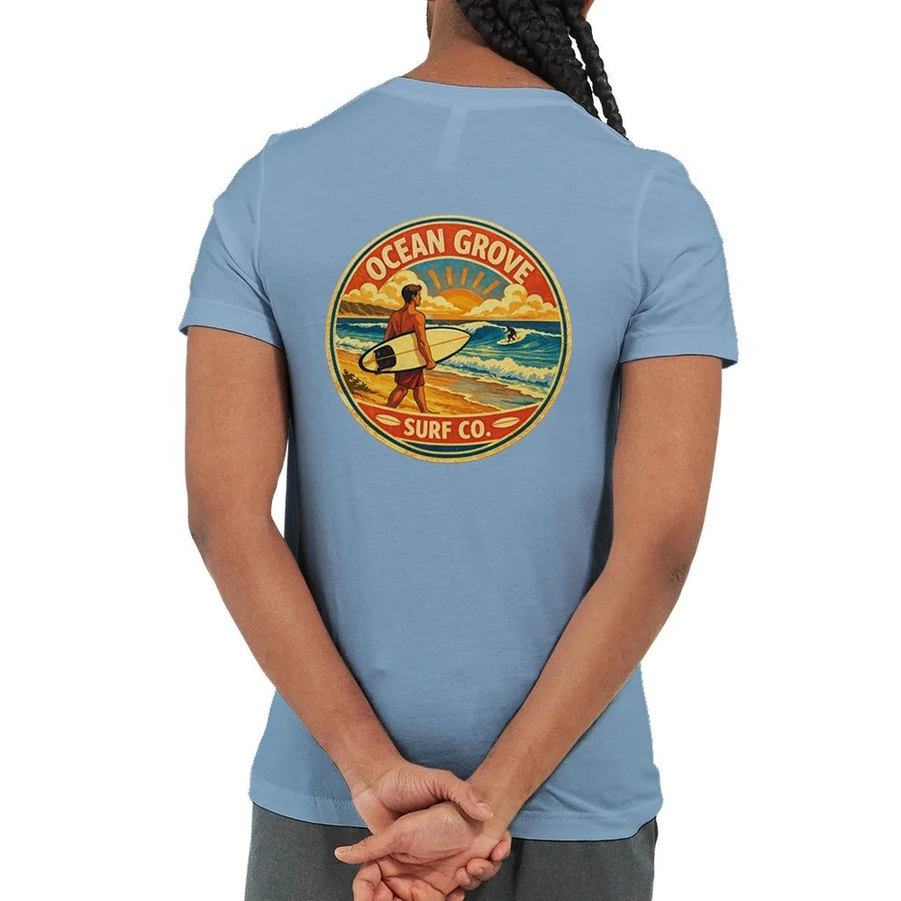 Ocean Grove Surf Co. Unisex Graphic Tee - Soft Cotton Beach Shirt