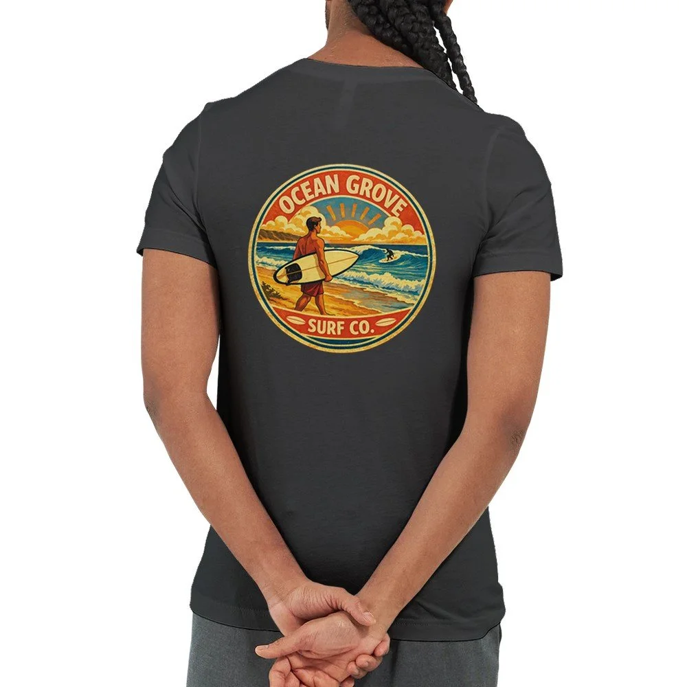 Ocean Grove Surf Co. Unisex Graphic Tee - Soft Cotton Beach Shirt