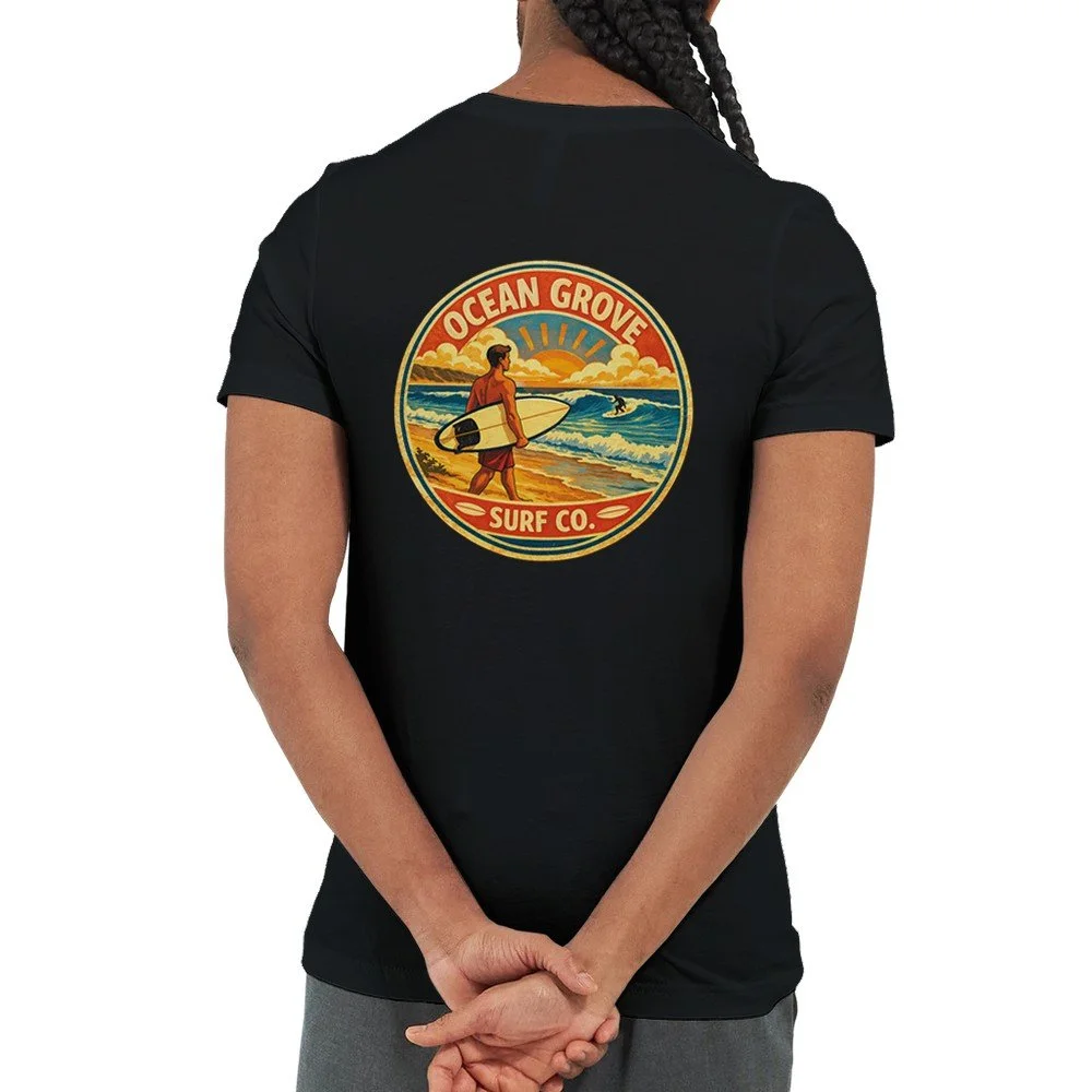 Ocean Grove Surf Co. Unisex Graphic Tee - Soft Cotton Beach Shirt