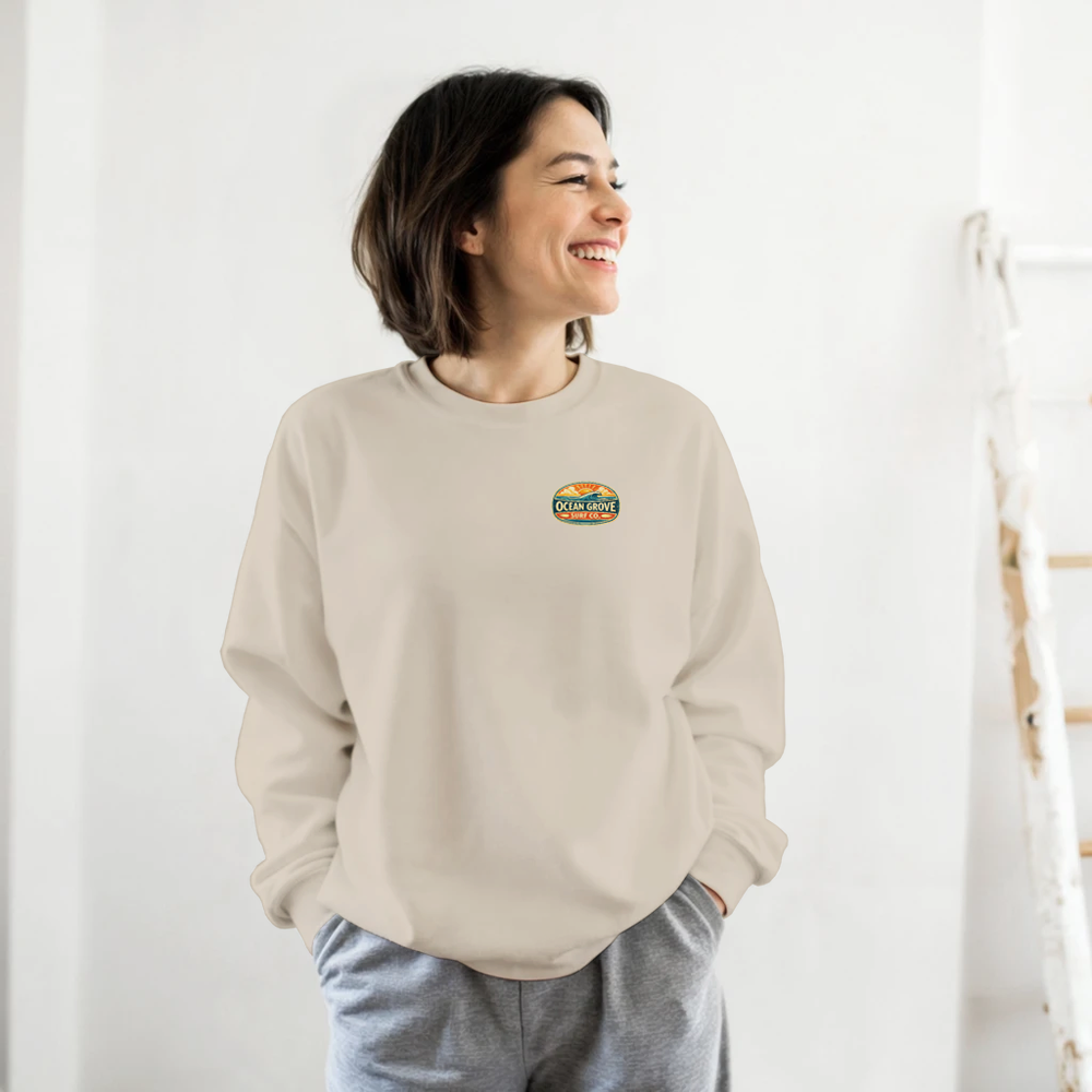 Ocean Grove Surf Co. Crewneck Sweatshirt - Premium Soft Cotton Blend