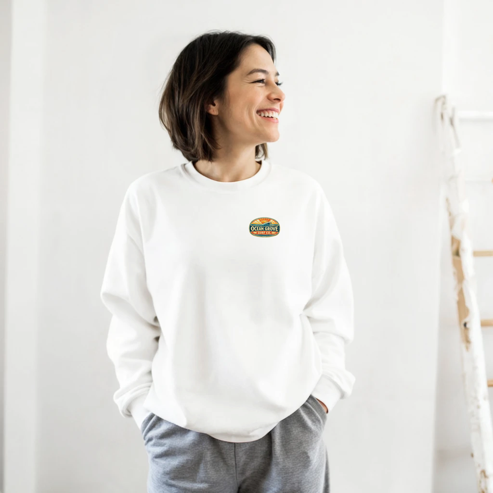Ocean Grove Surf Co. Crewneck Sweatshirt - Premium Soft Cotton Blend