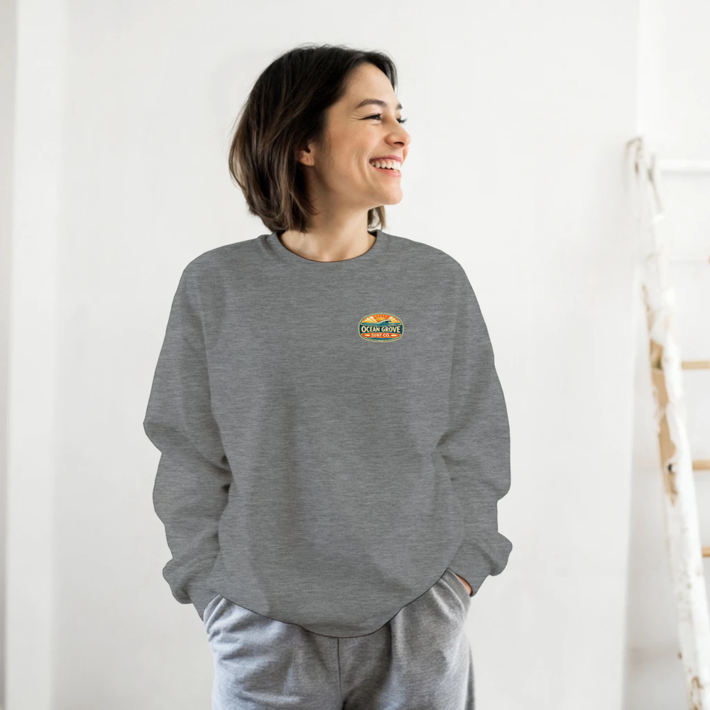 Ocean Grove Surf Co. Crewneck Sweatshirt - Premium Soft Cotton Blend