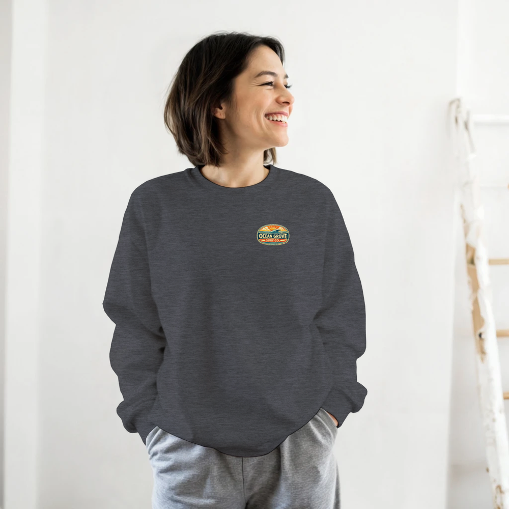 Ocean Grove Surf Co. Crewneck Sweatshirt - Premium Soft Cotton Blend