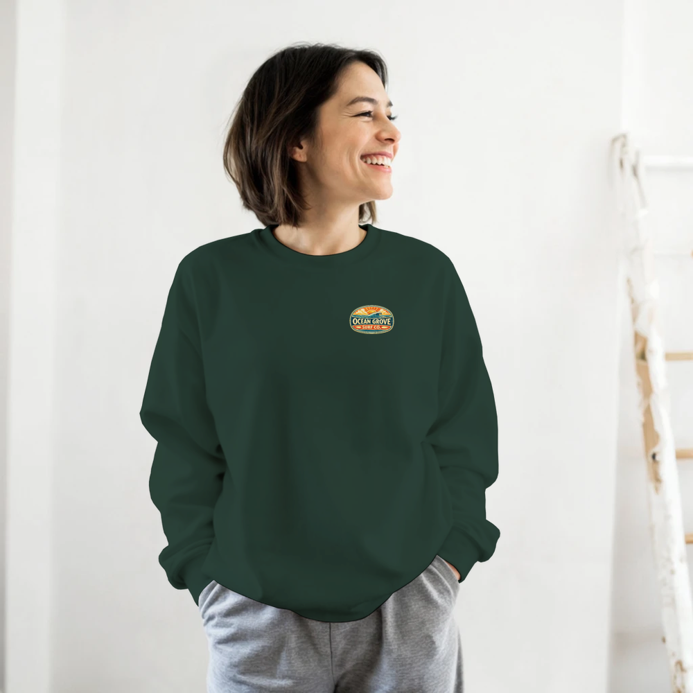 Ocean Grove Surf Co. Crewneck Sweatshirt - Premium Soft Cotton Blend
