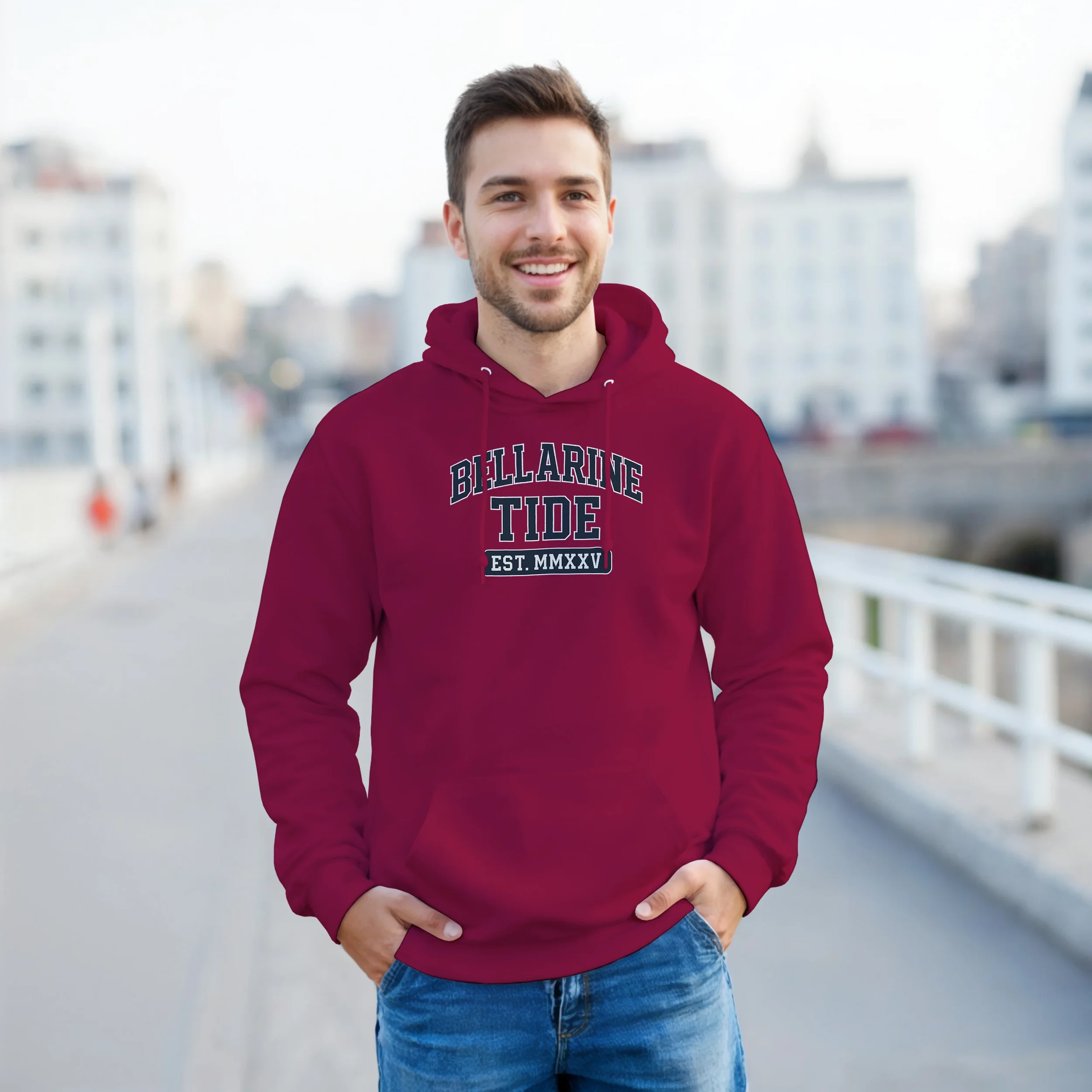 Bellarine Tide Classic College Pullover Hoodie – Premium Heavyweight Comfort