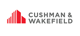 Cushman & Wakefield logo with a red building graphic and company name