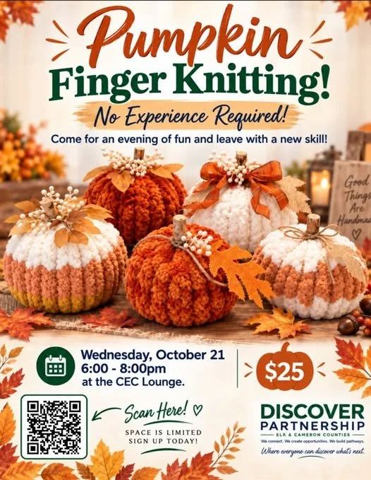 Pumpkin Finger Knitting