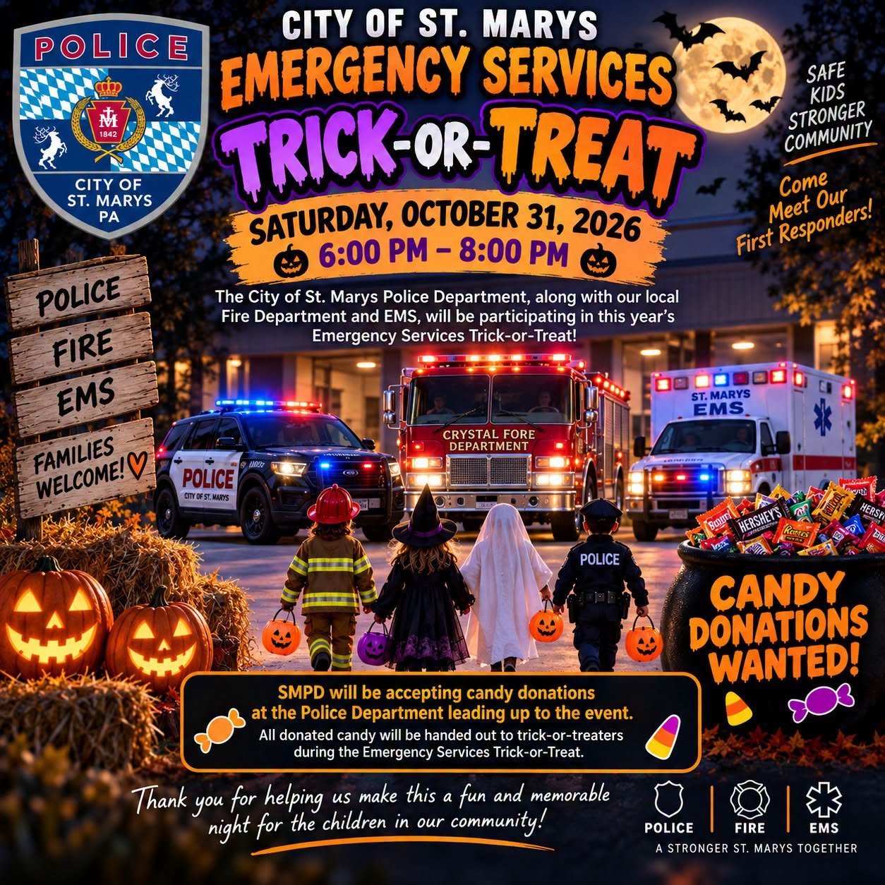 City of St Marys Emergency Services Trick-Or-Treat