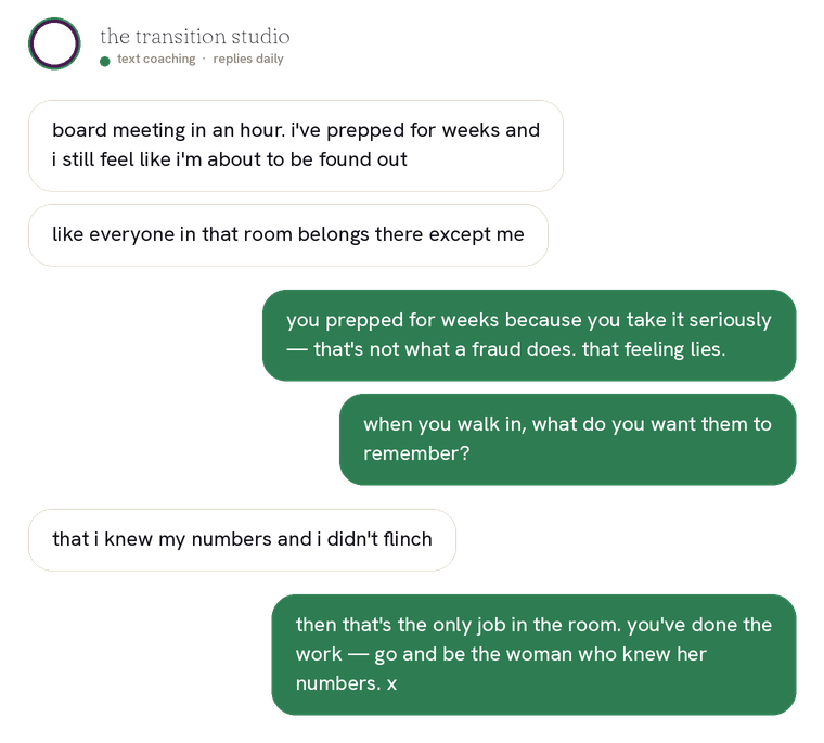 Text based coaching