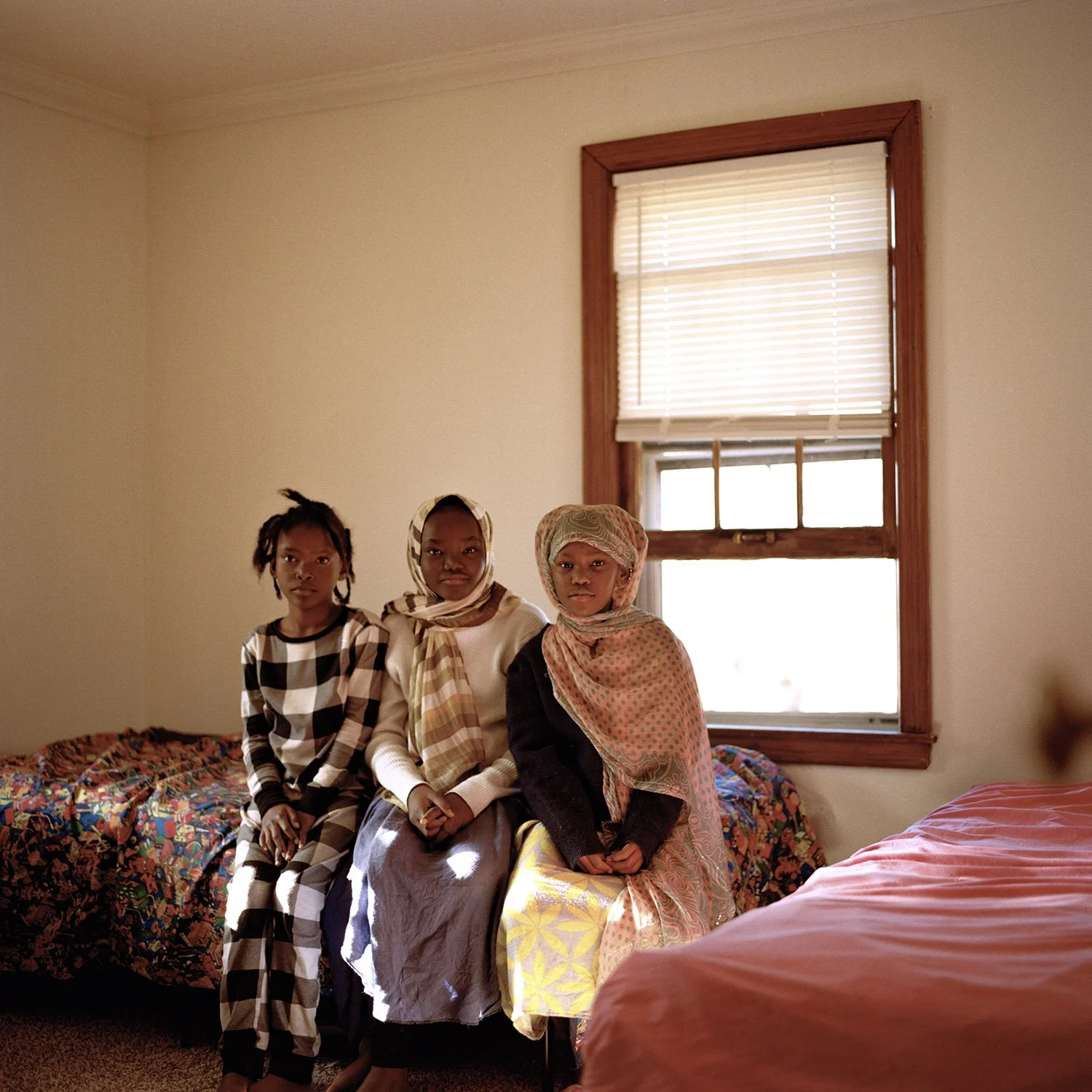 Later that week, the kids got their vaccines and started school. They were excited to ride the yellow school bus. Saima and Safina dream of becoming teachers, Masalah a police officer, and Samia an engineer.