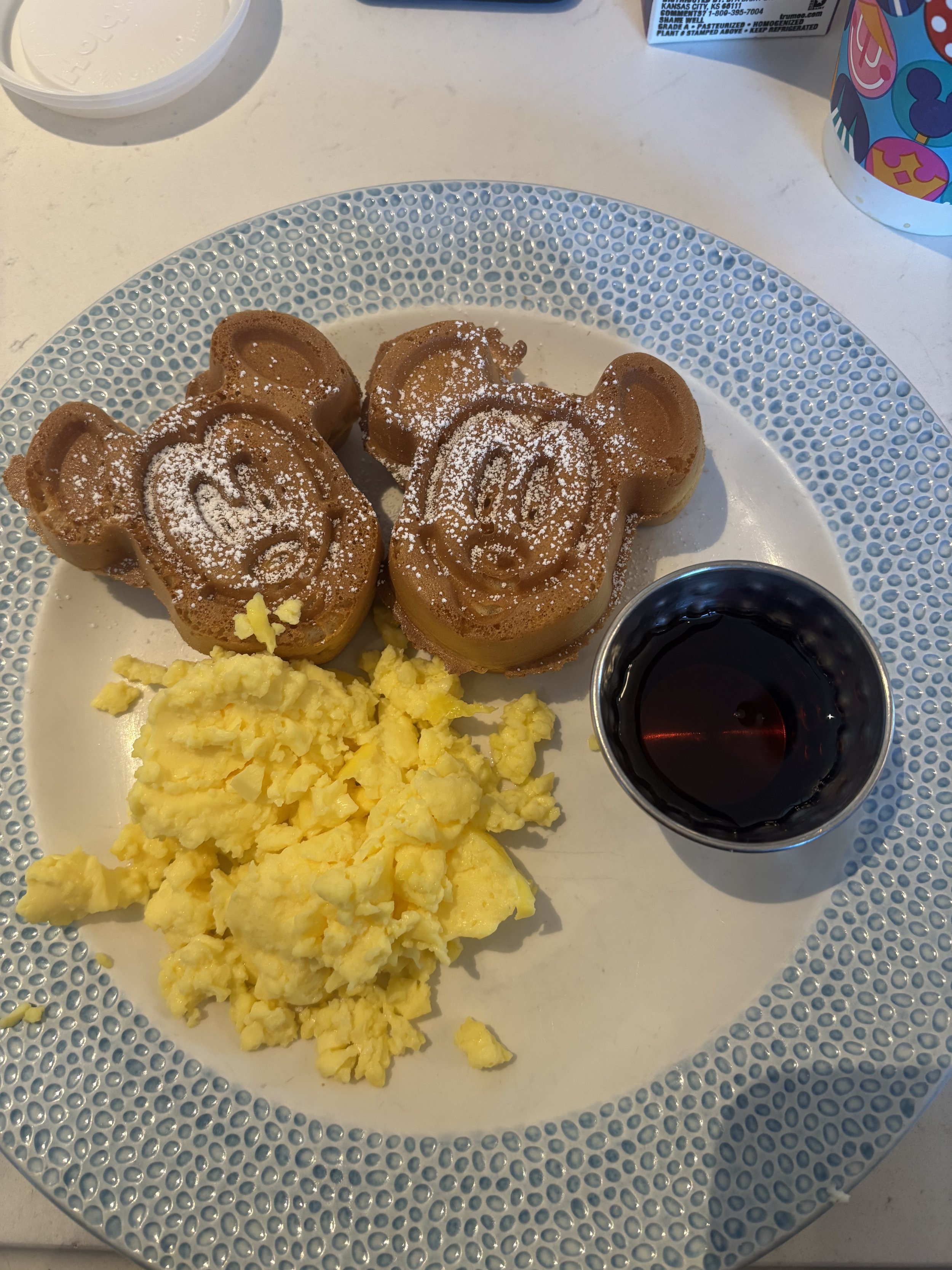 Kids Breakfast Platter with Mickey's Waffles
