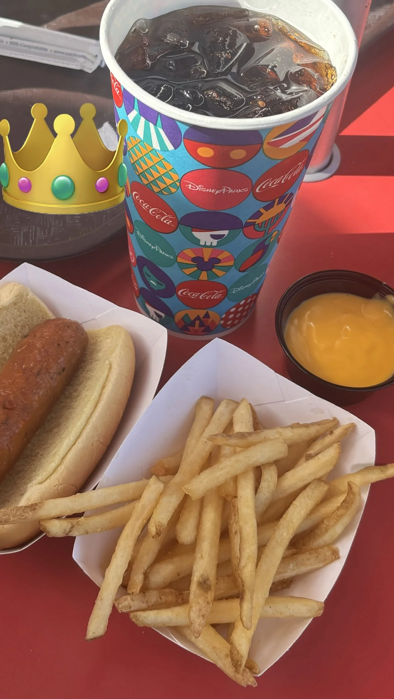 Hot Dog, Coke and Fries with Cheese Sauce from Casey's Corner on Main Street U.S.A, Magic Kingdom