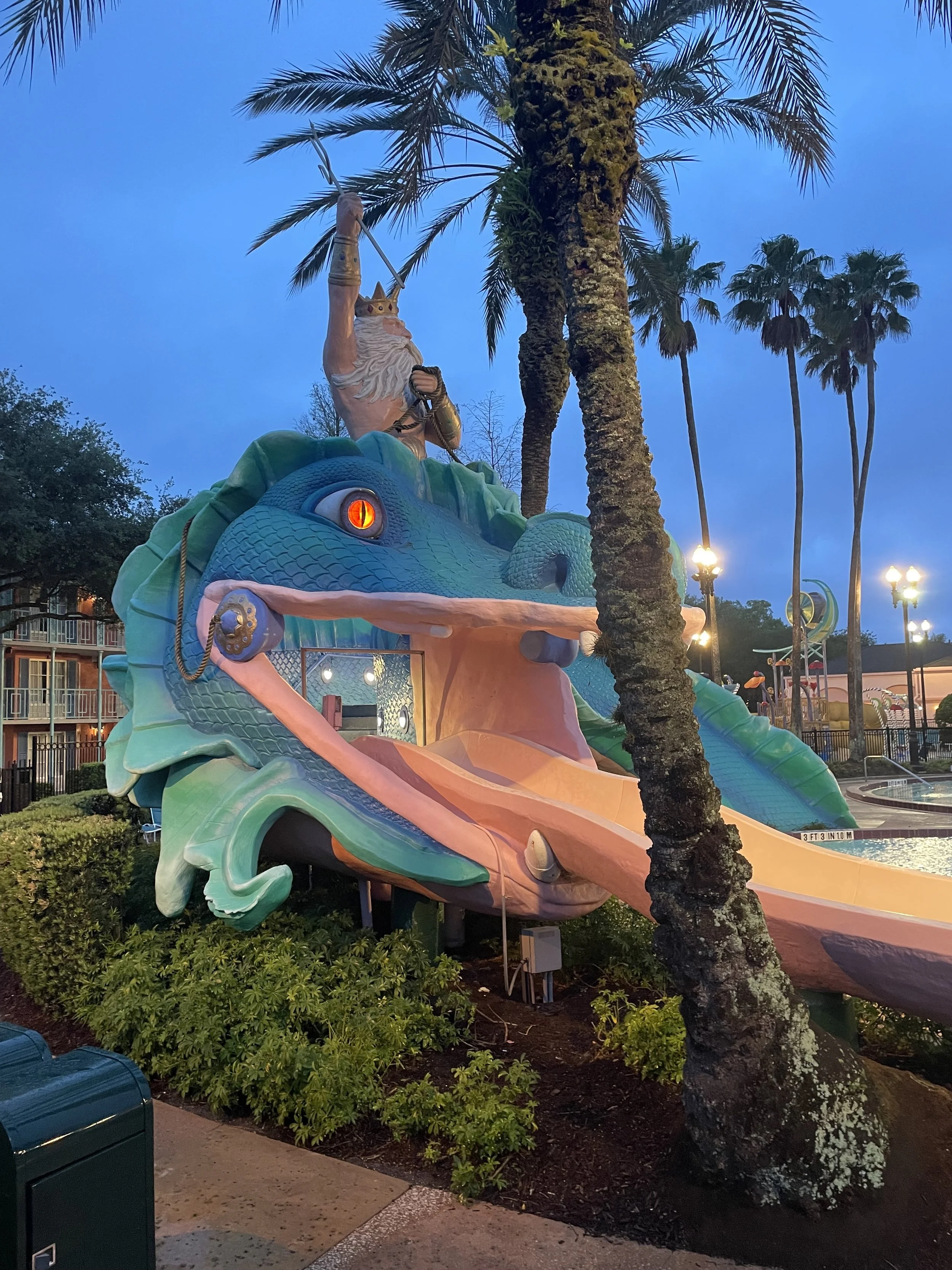 The pool slide at Disney's Port Orleans French Quarter Resort
