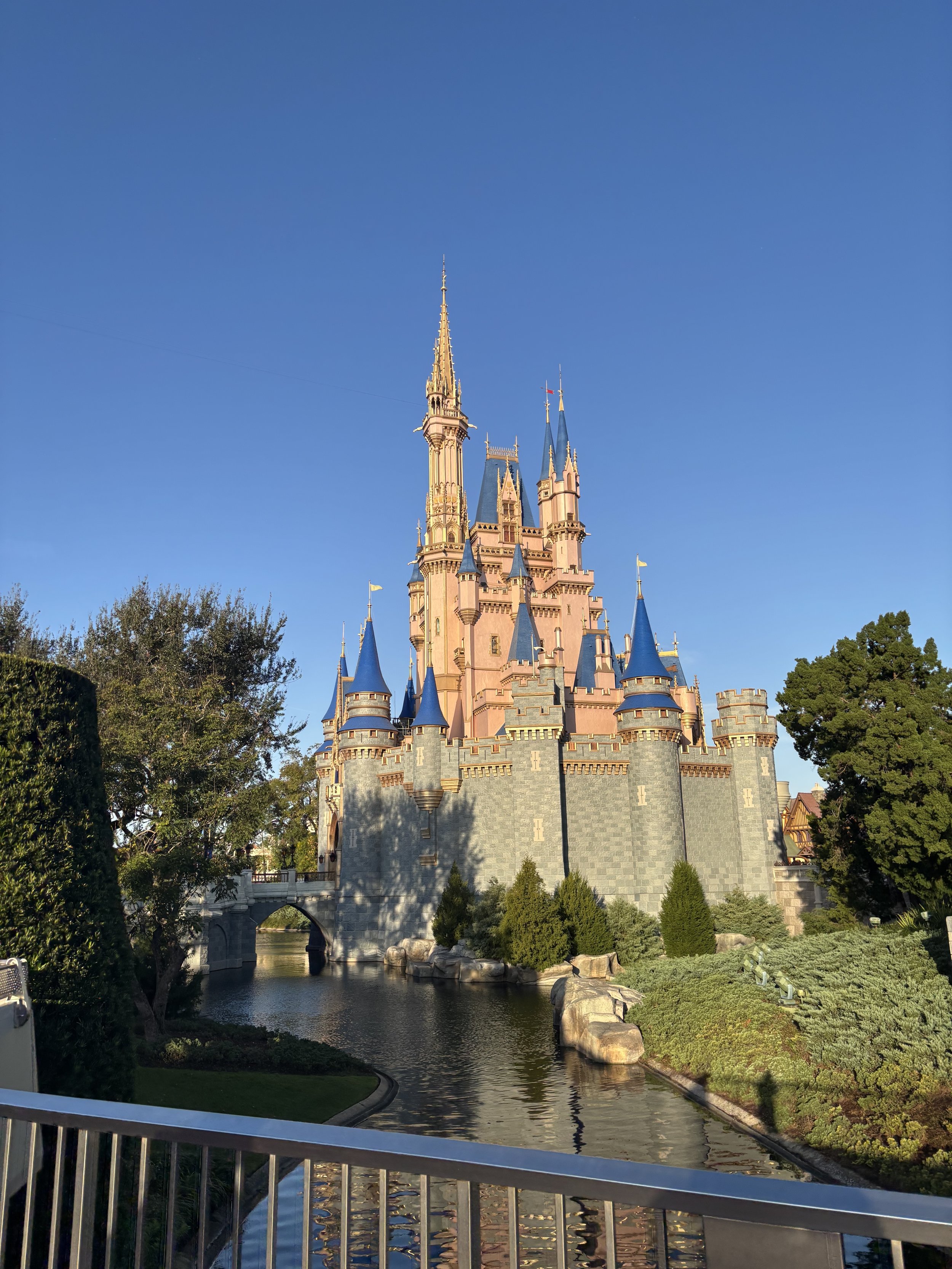 Cinderella castle from the Tomorrow Land bridge