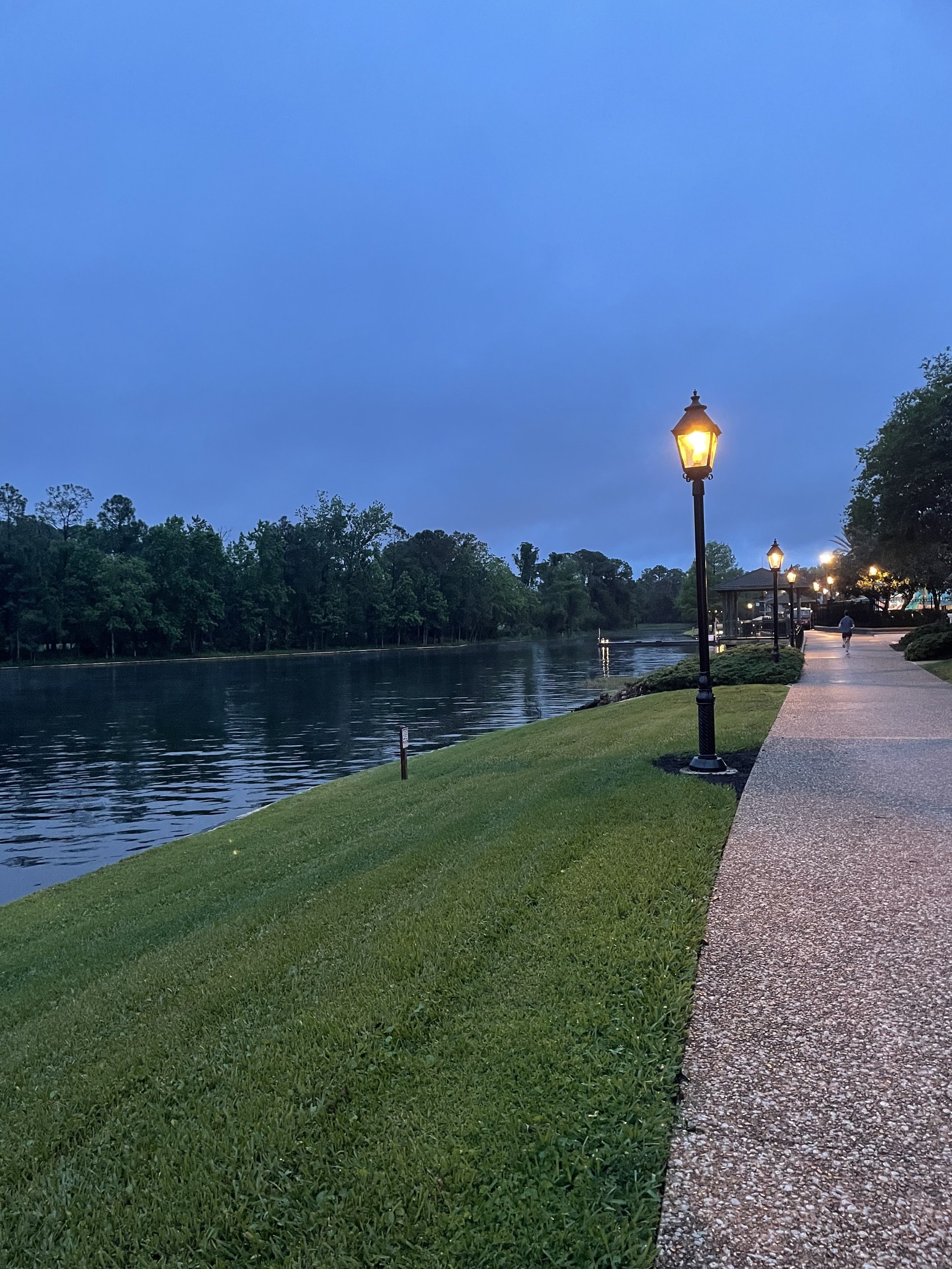 Walking path along the river at Disney's Port Orleans French Quarter Resort