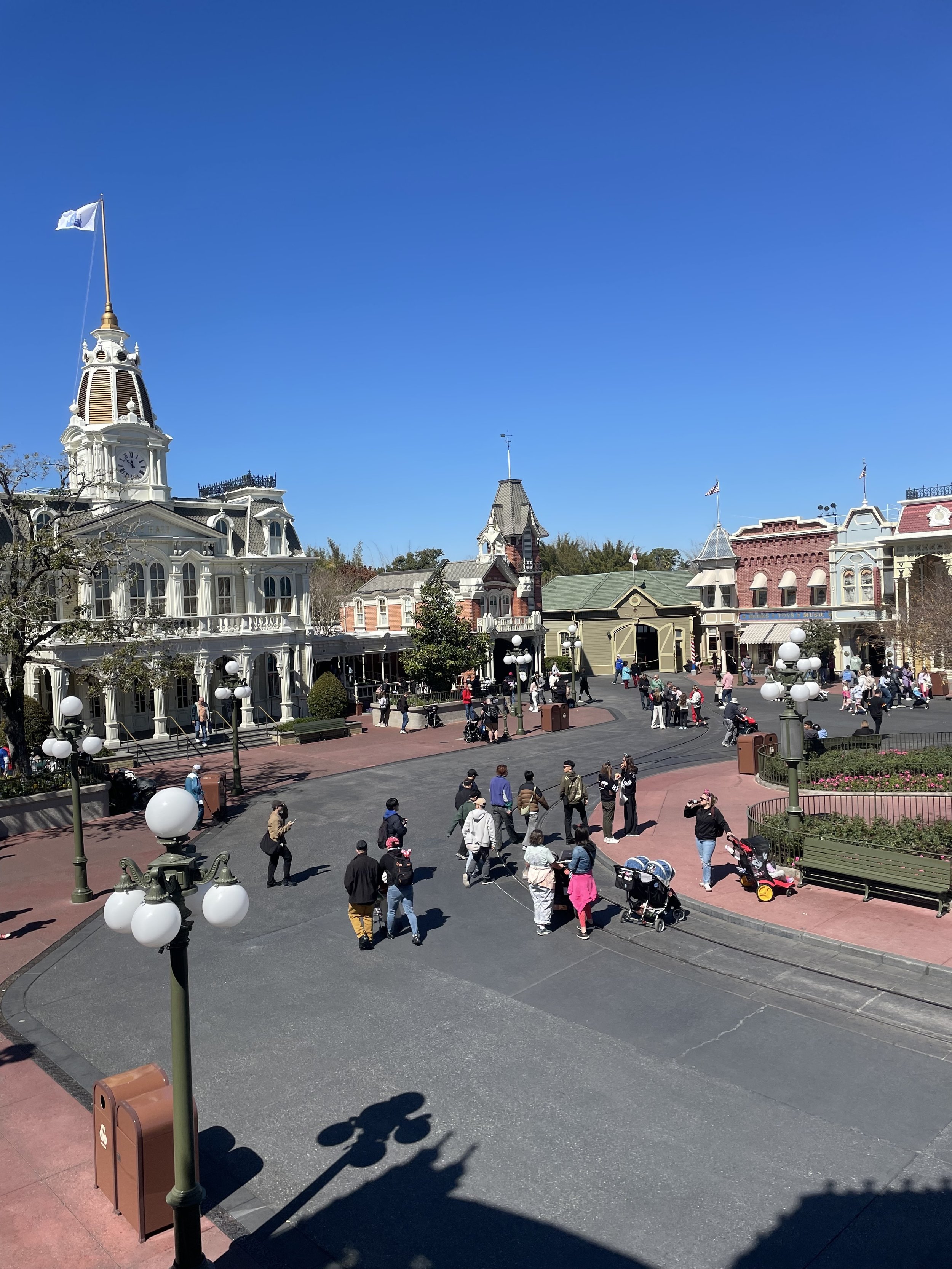 City Hall in Main Street U.S.A. taken from the Walt Disney World Railroad Station