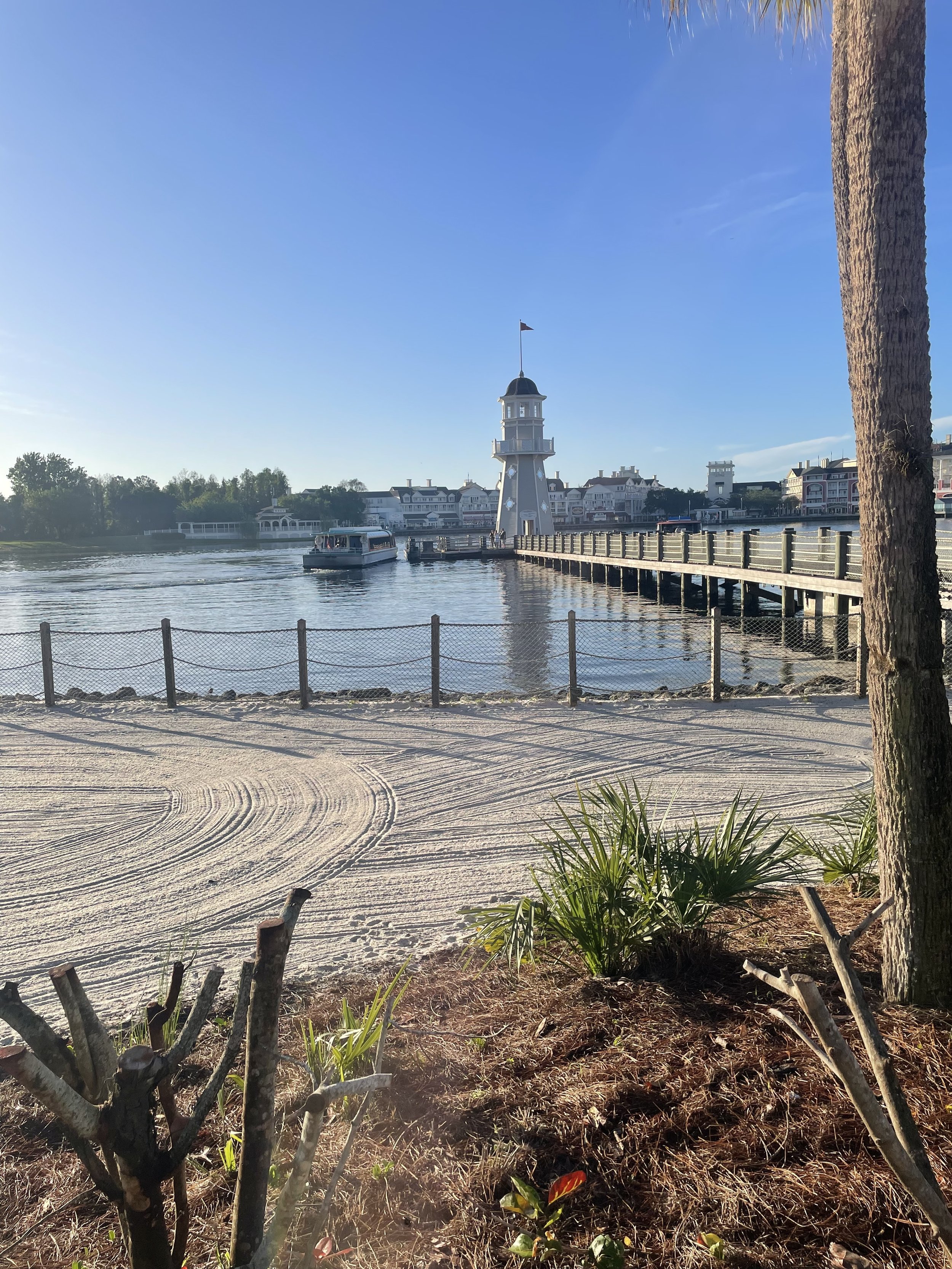 Crescent Lake with a view of the Yacht and Beach Club Lighthouse, Boardwalk Area, Walt Disney World