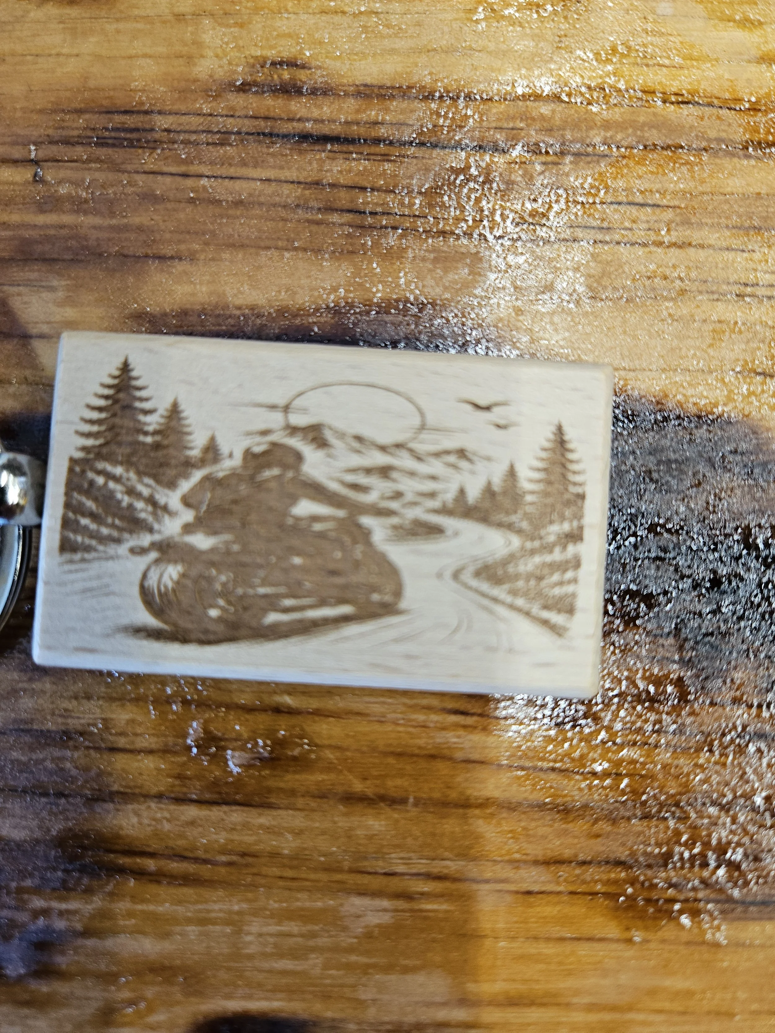 wood key chain