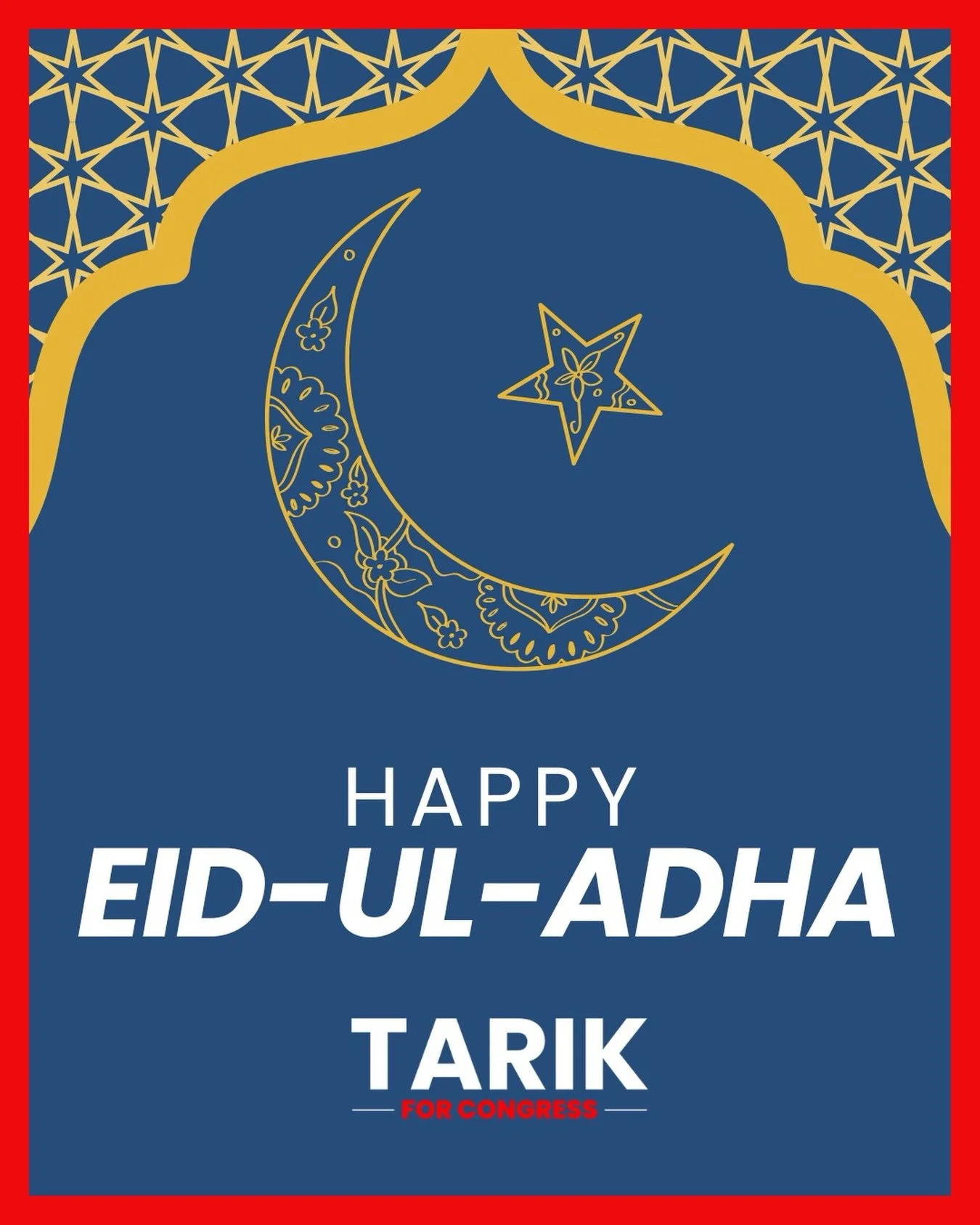Eid Mubarak to every Muslim family across our district and around the world!
