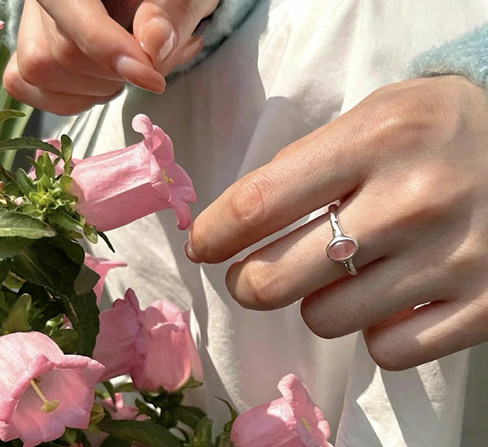 Blush Strawberry Quartz Ring