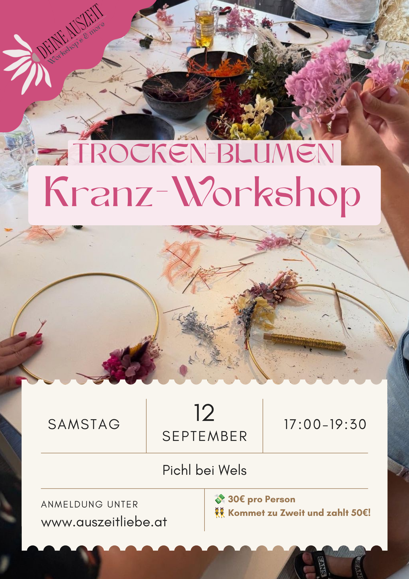 Trockenblumen Kranz Workshop 12.9