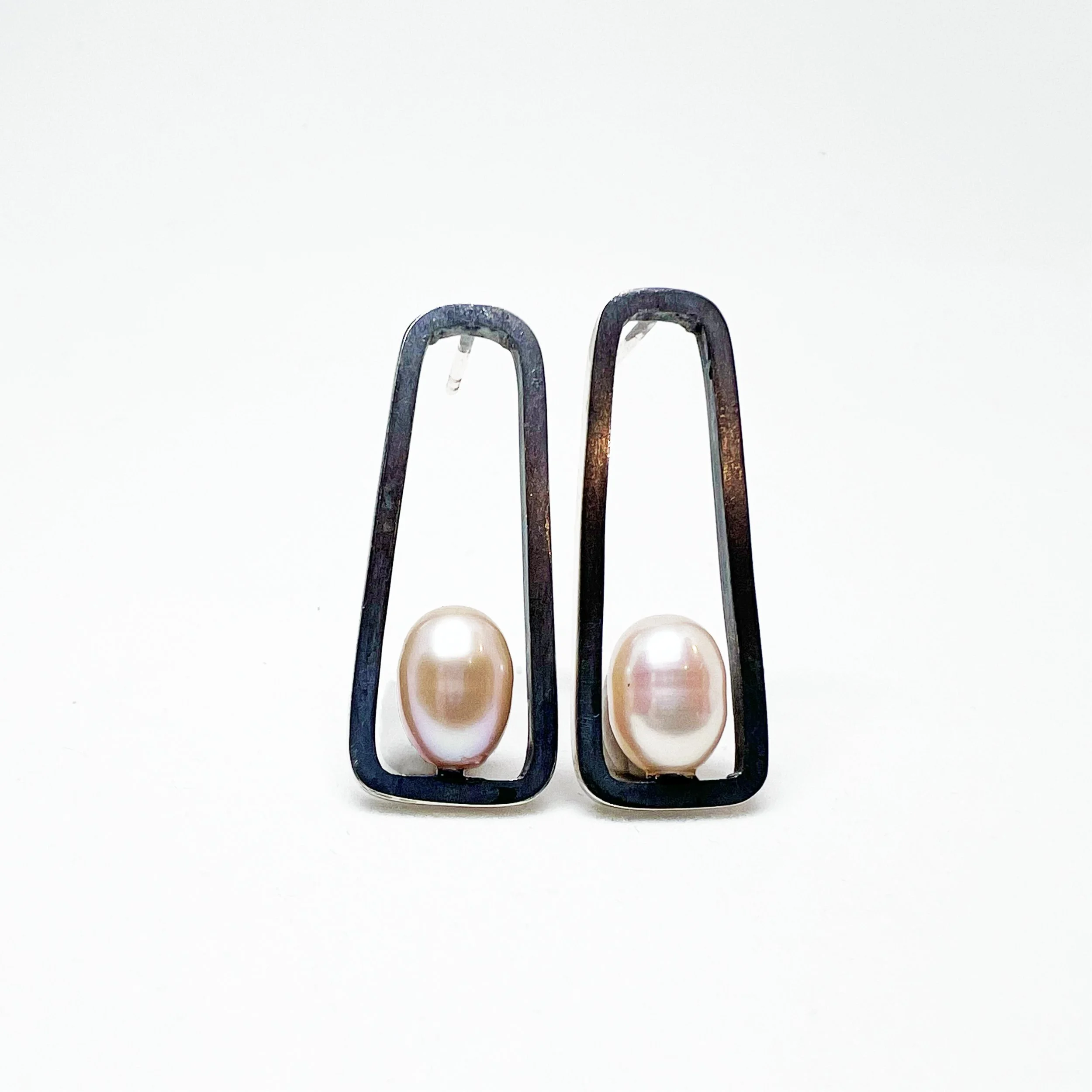 Blush Floating Pearl Earrings