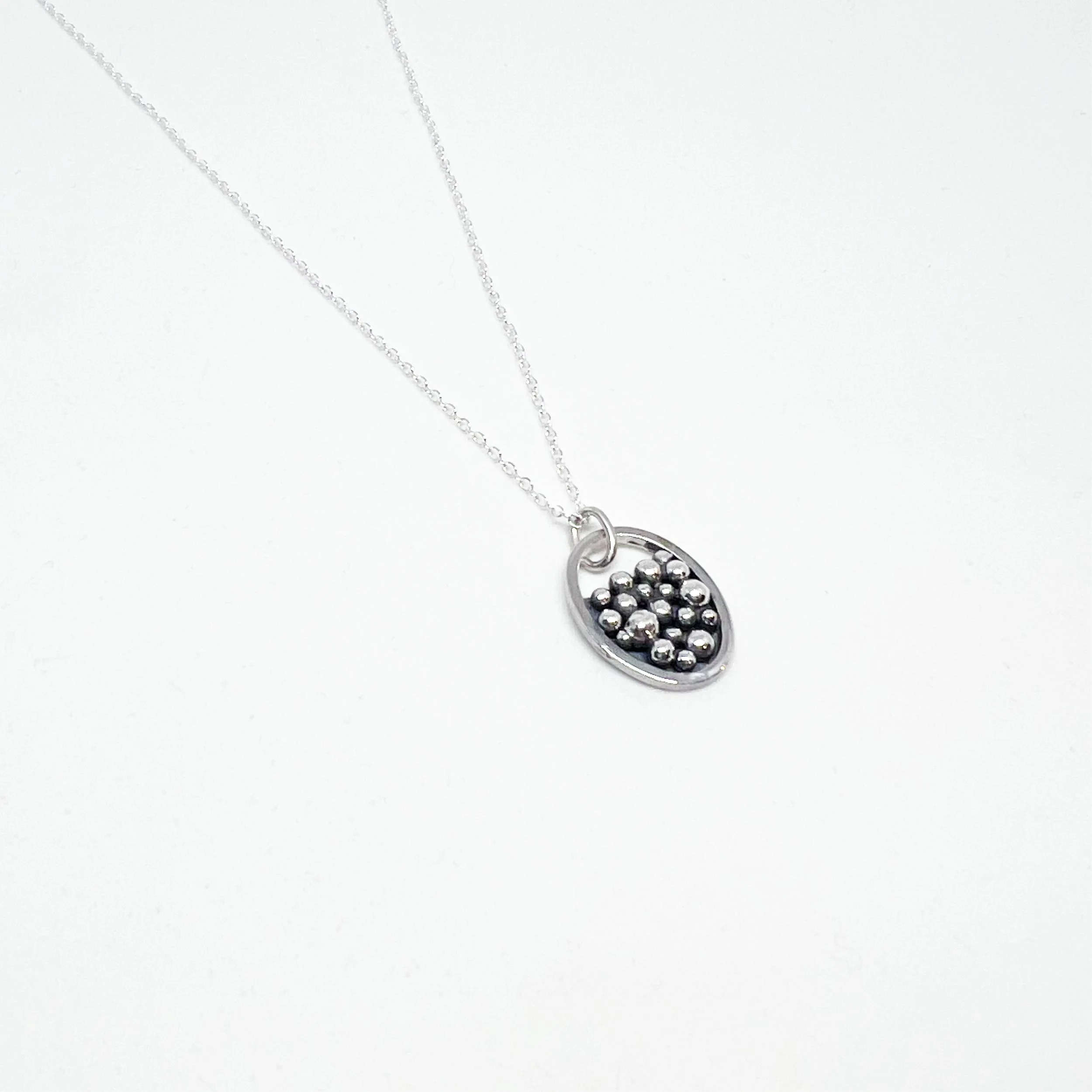 Petite Oval Granulation Necklace