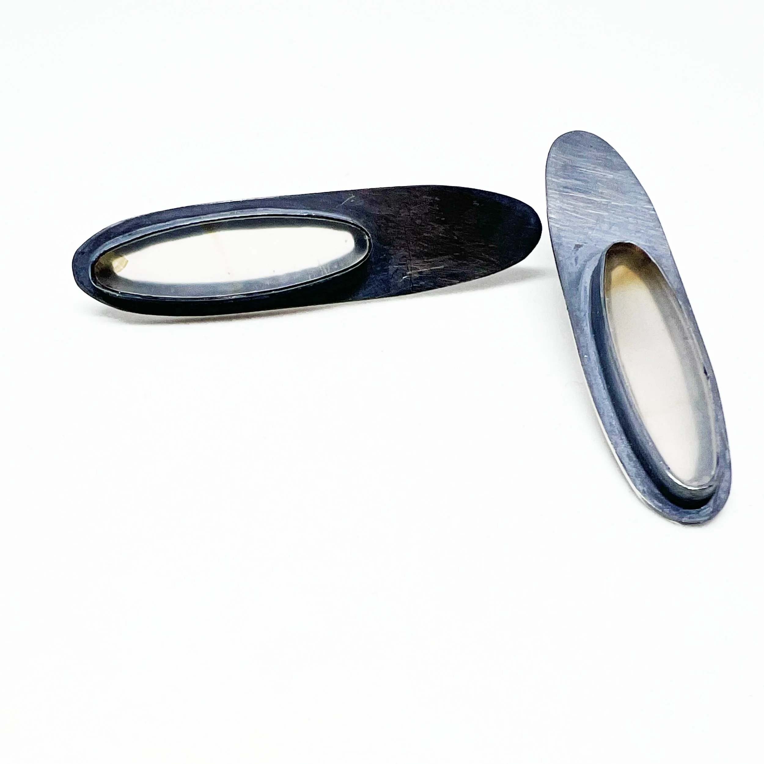 Montana Agate Slice Earrings in Sterling Silver