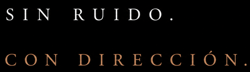 Manifiesto visual de Horizonte Civil con el lema “Sin ruido. Sin exceso. Con dirección.”