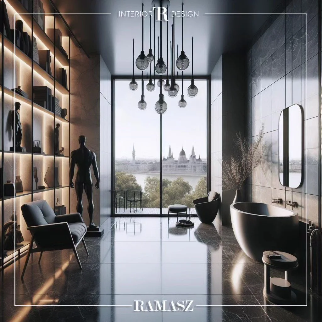 Bathroom design for my Budapest project. Inspired by the secret agent, using dark, masculine colour palette to create an elegant authentic atmosphere in the heart of the Hungarian capital.

#interiordesign
#architecture #elegant #luxury #design #cont