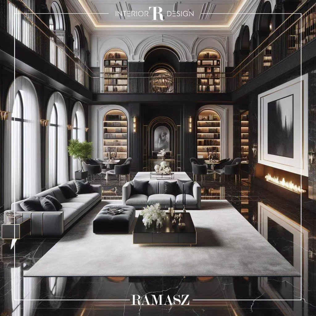 My design for a member's club library lounge.

#architecture #interiordesign #membersonly #club #design #black