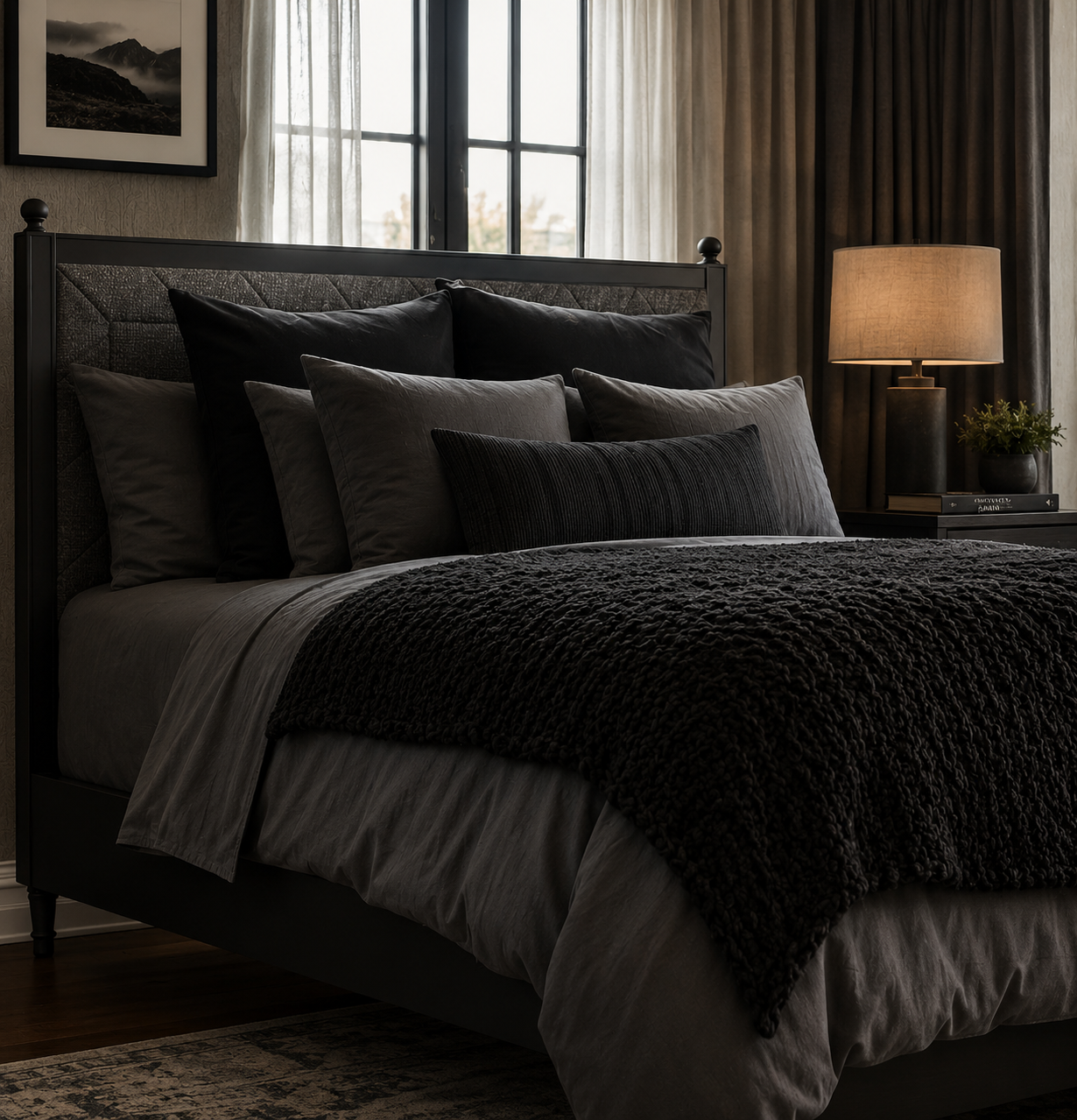Elegant private recovery bedroom setting for post-operative care for men at home — His Recovery Co. Dallas Fort Worth