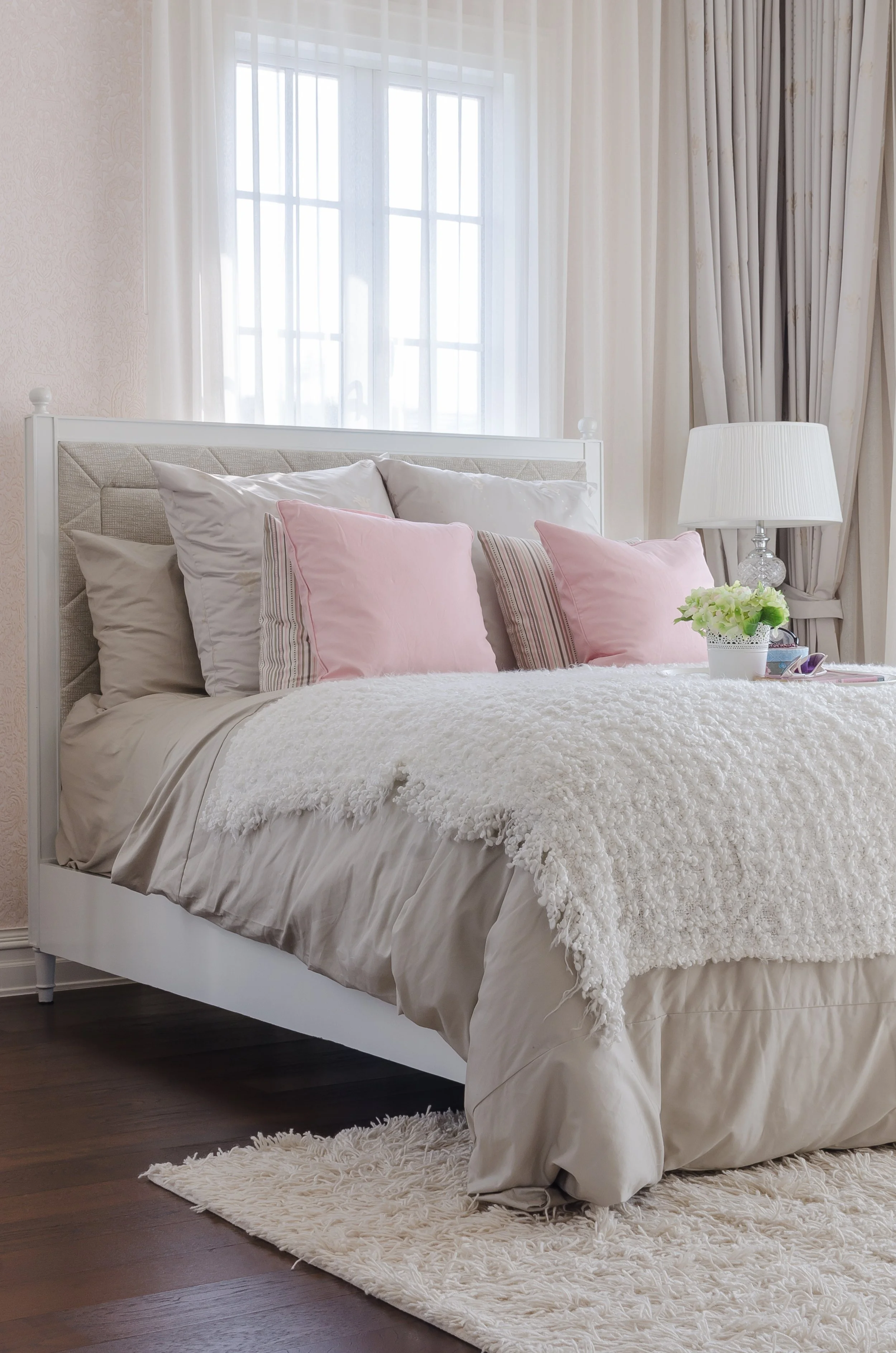 Elegant private recovery bedroom setting for post-operative care at home — Her Recovery Co. Dallas Fort Worth