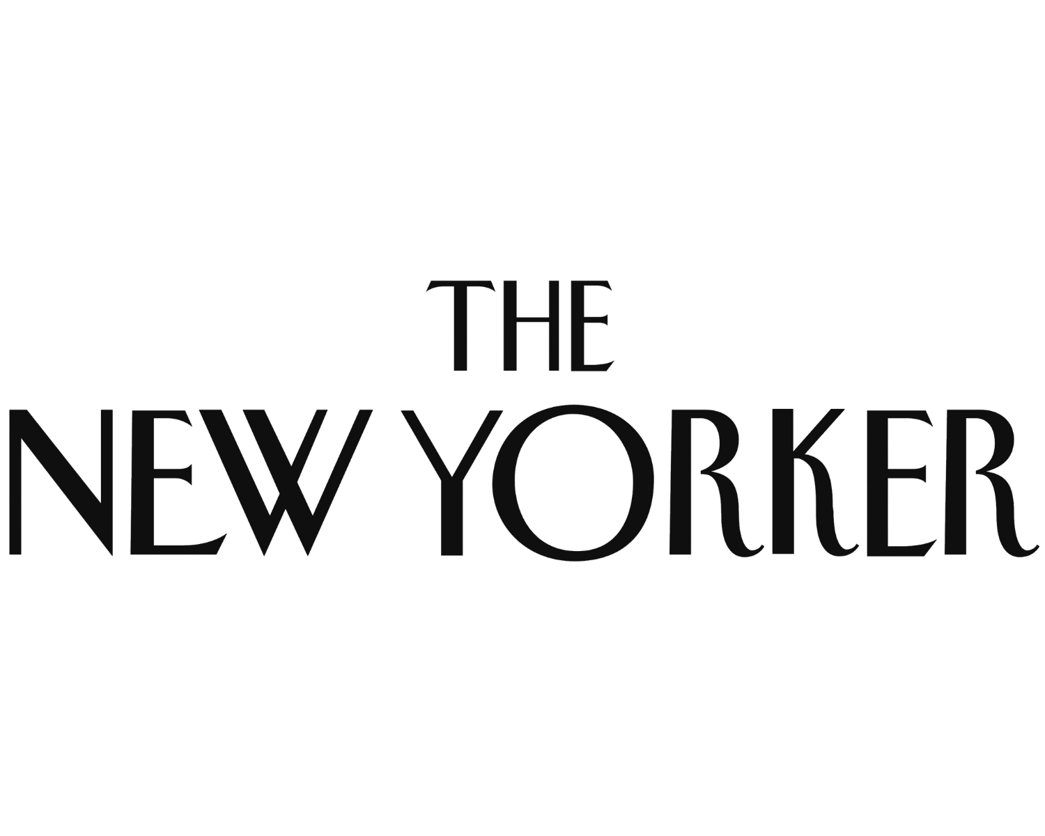 Black text on a black background reading "THE NEW YORKER".