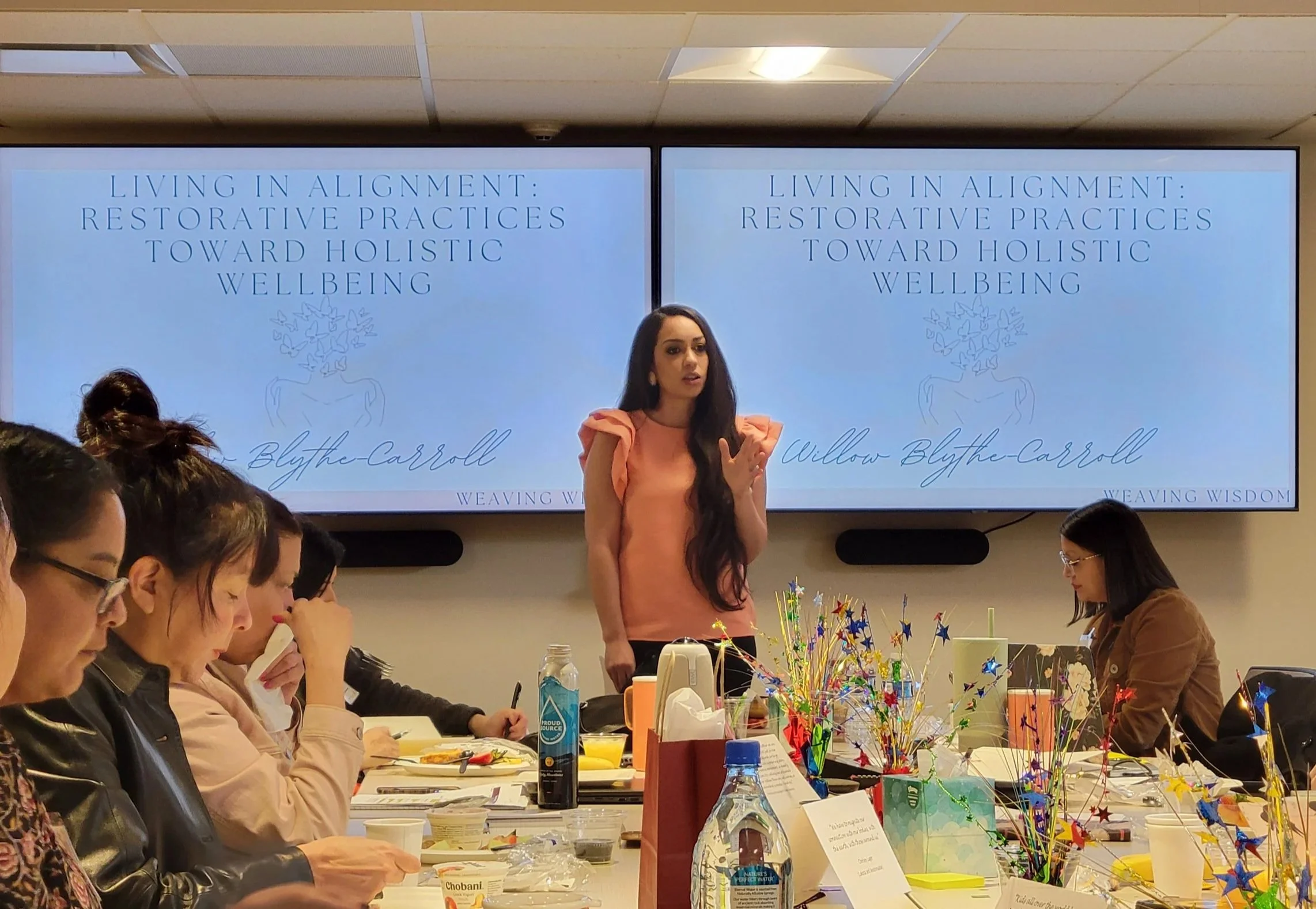 Willow Blythe-Carroll leading a leadership workshop