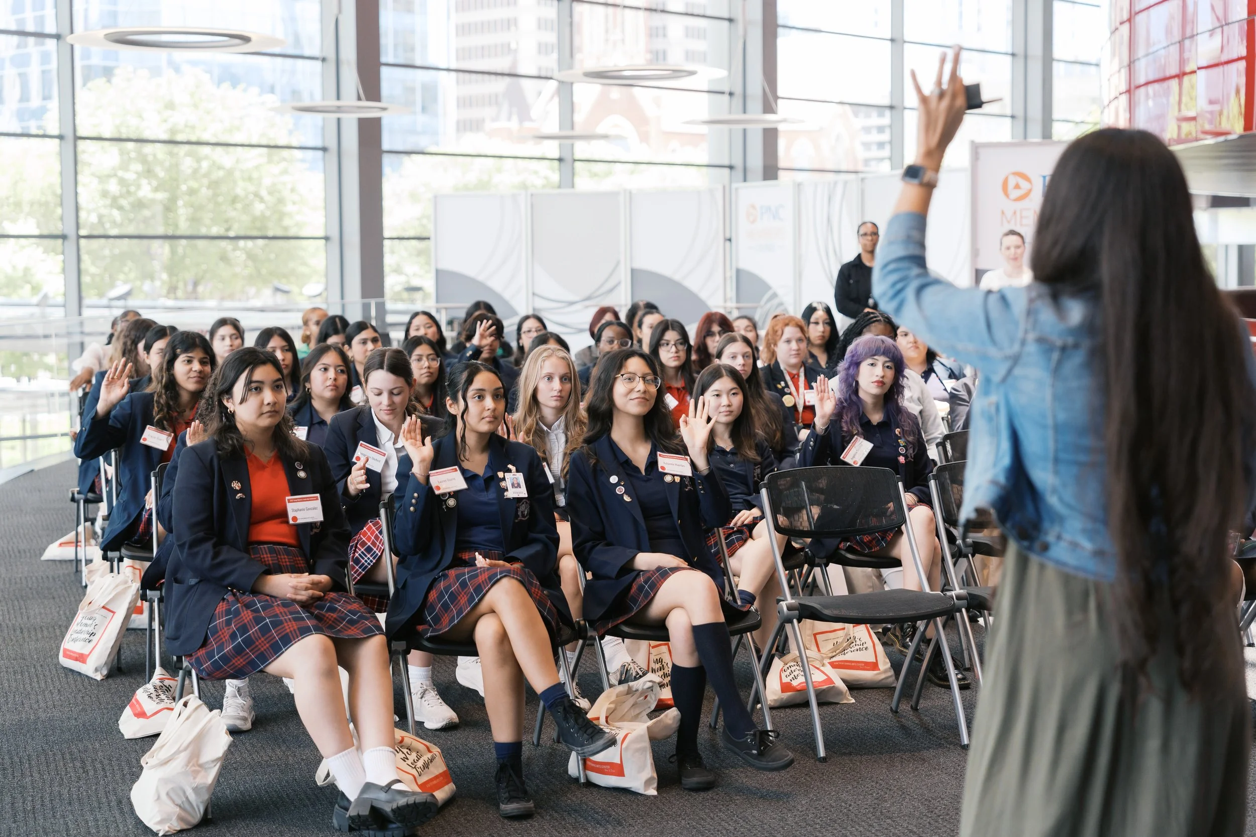 Willow Blythe-Carroll speaking at a leadership workshop