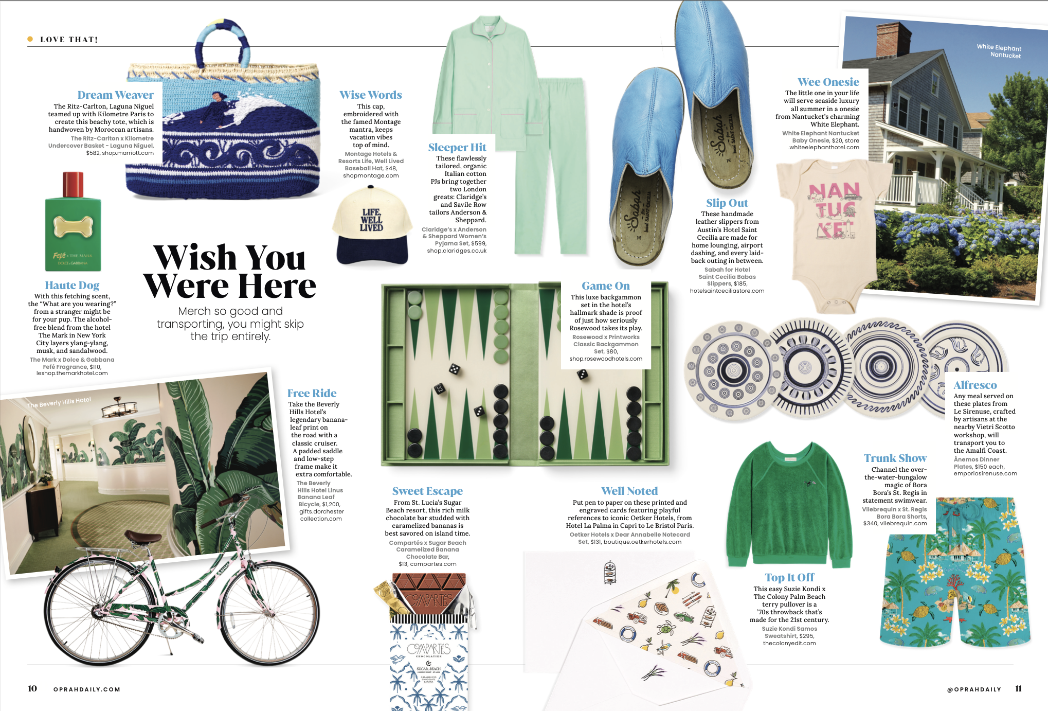 Hotel Souvenirs, Oprah Daily Travel Issue 2026